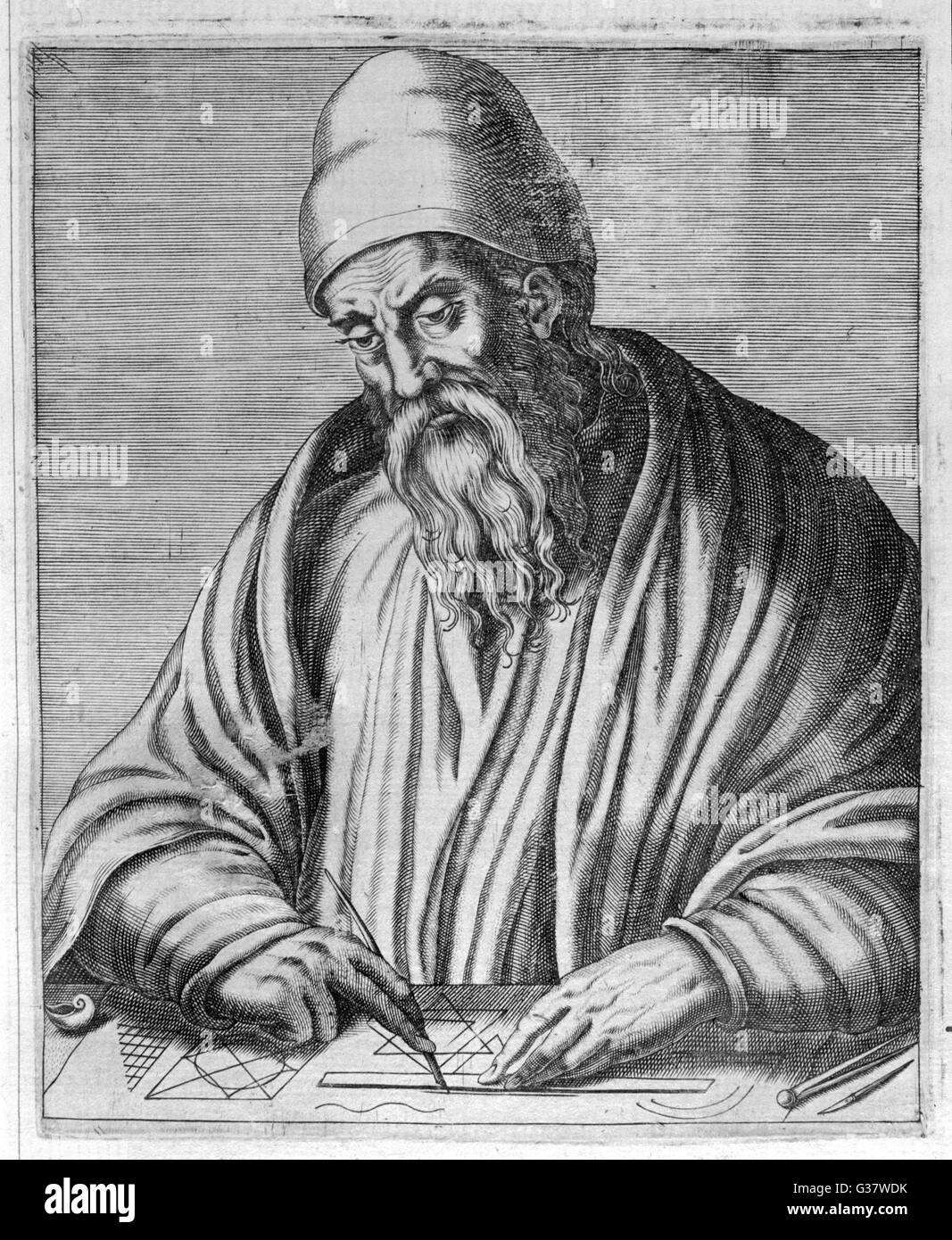 EUCLID  Mathematician of Alexandria.        Date: FLOURISHED 300BC Stock Photo