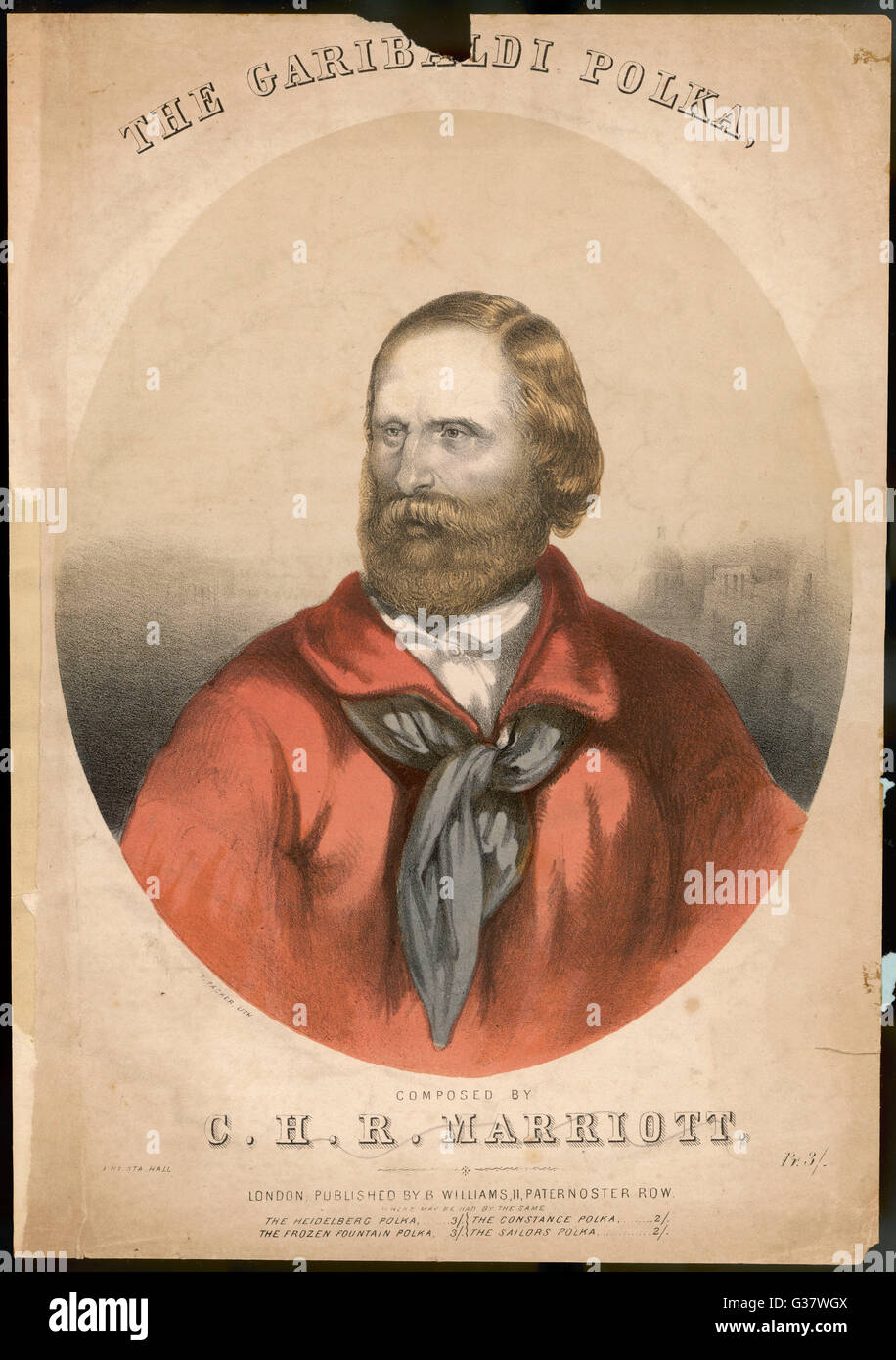 GIUSEPPE GARIBALDI  Italian Patriot.        Date: 1807 - 1882 Stock Photo
