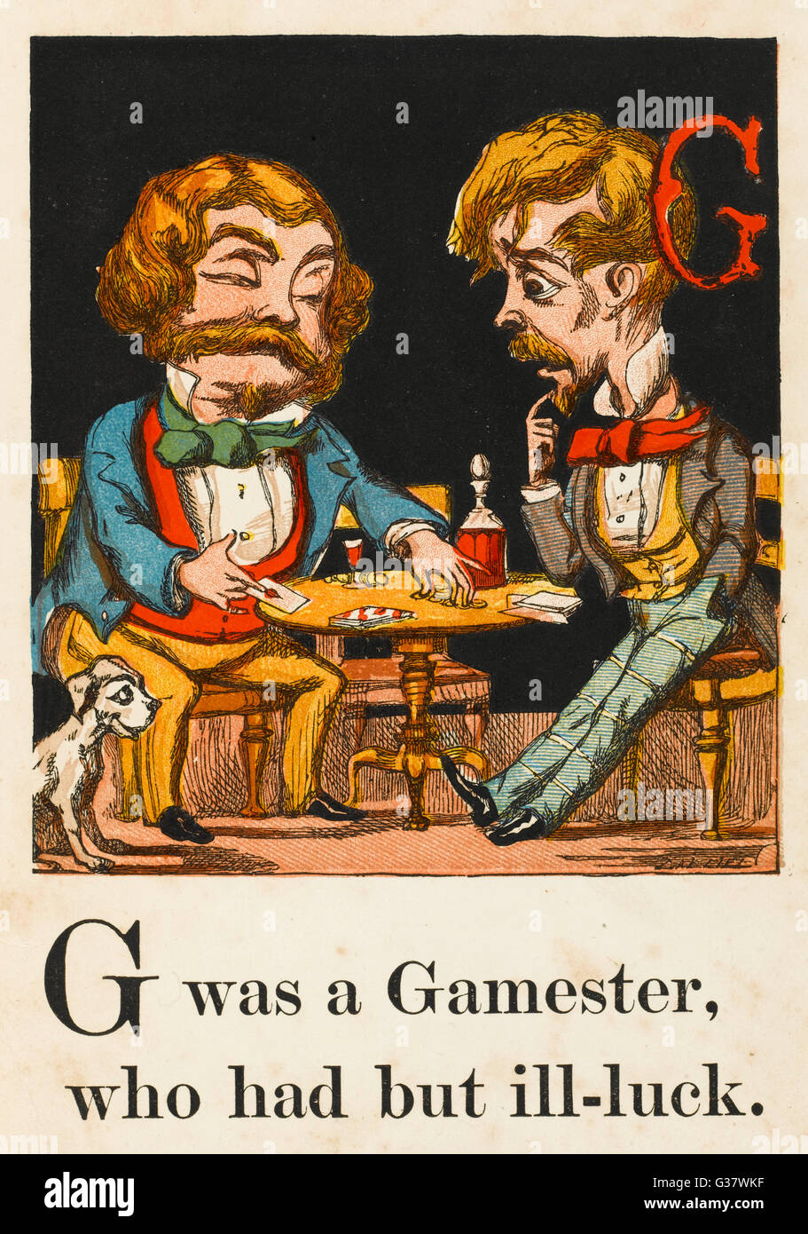British gambler suffering a run of bad luck. Date 1867 Stock Photo Alamy