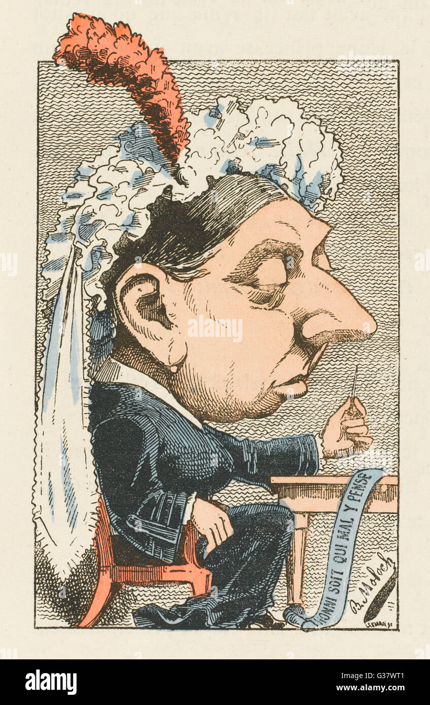 QUEEN VICTORIA Cartoon Date 1819 1901 Stock Image