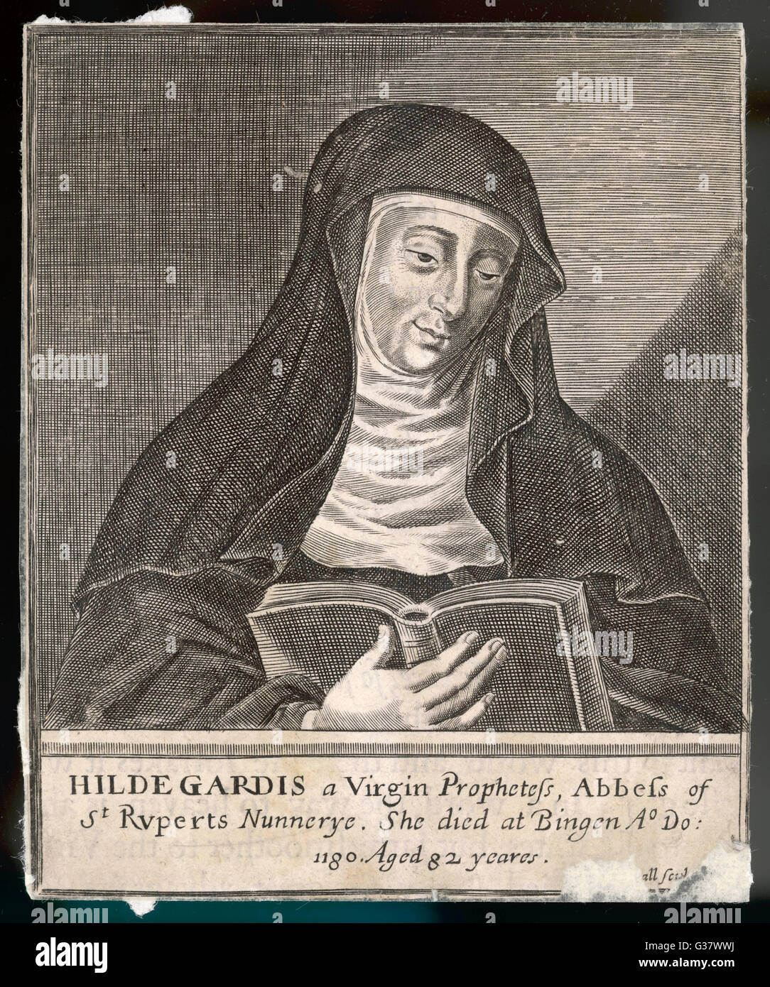 SAINT HILDEGARD VON BINGEN  German religious Founder and abbess of convent  of Rupertsberg      Date: 1098 - 1179 Stock Photo