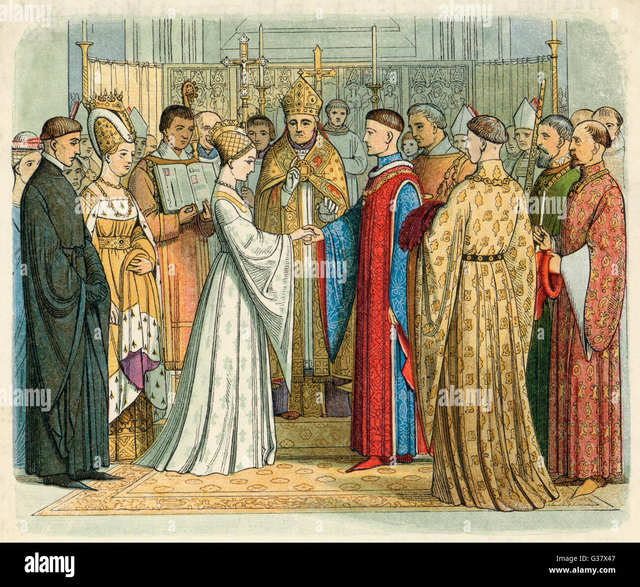 Henry V weds Catherine de  Valois         Date: 1420 Stock Photo