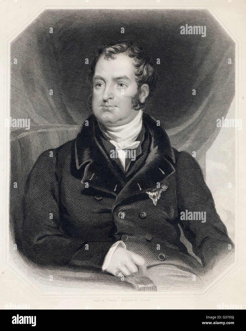 JOHN CHARLES SPENCER, third  earl SPENCER ; previously  viscount ALTHORP. Statesman  who despite his preference for  country pursuits pursued a  valuable political career.     Date: 1782 - 1845 Stock Photo