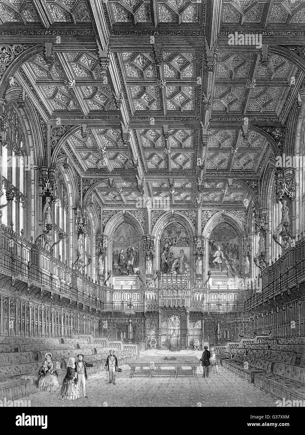 Interior of the House of Lords Stock Photo Alamy