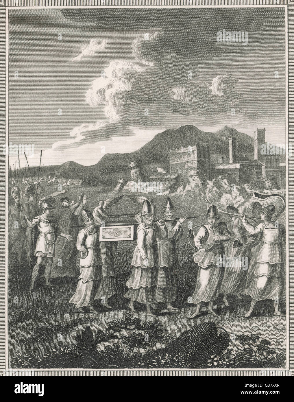 Old Testament bible scene Siege of Jericho Stock Photo Alamy