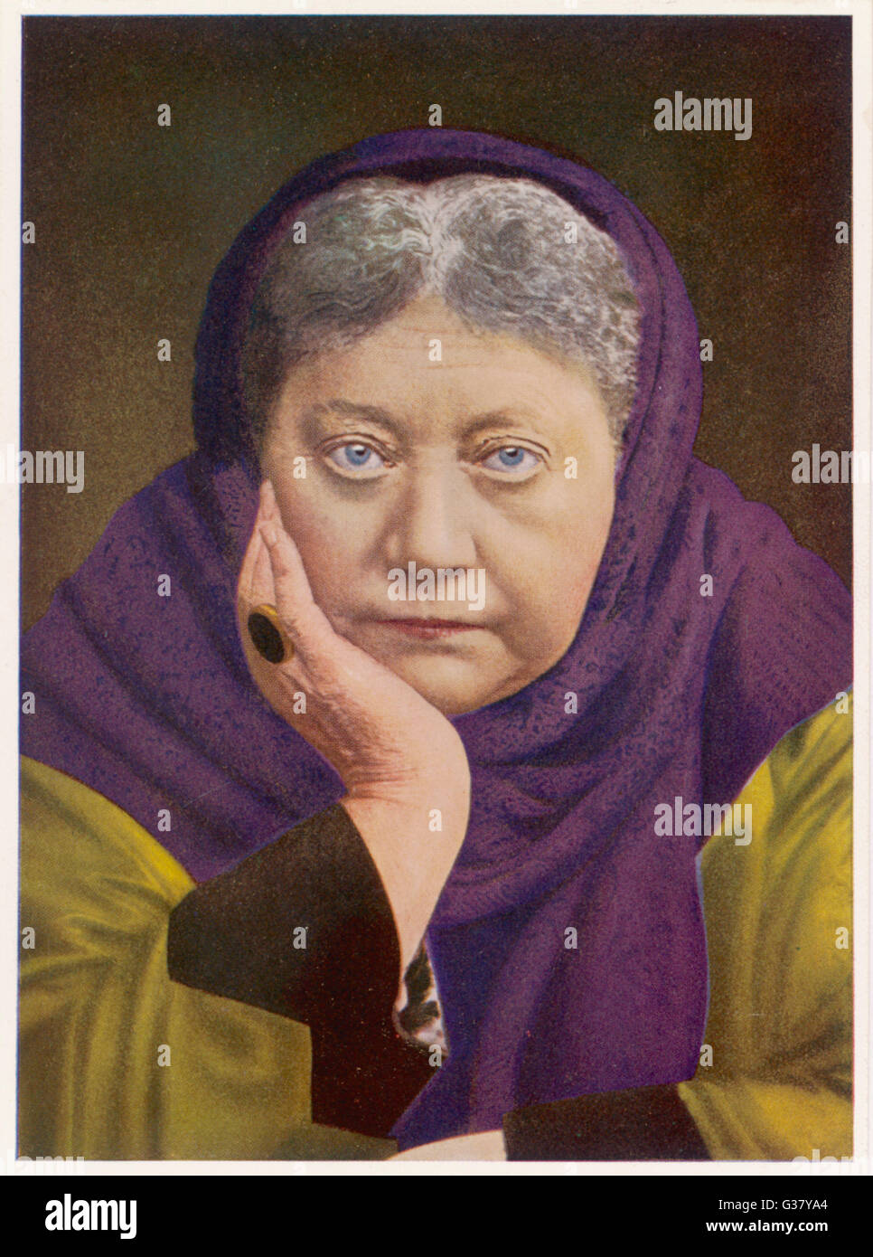 Helena Petrovna Blavatsky(1831-1891). Russian mystic and writer at age 58.     Date: 1889 Stock Photo