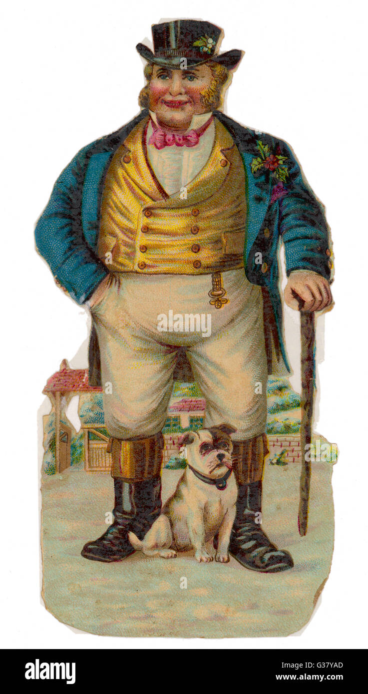 John Bull and his bulldog.     Date: 19th century Stock Photo