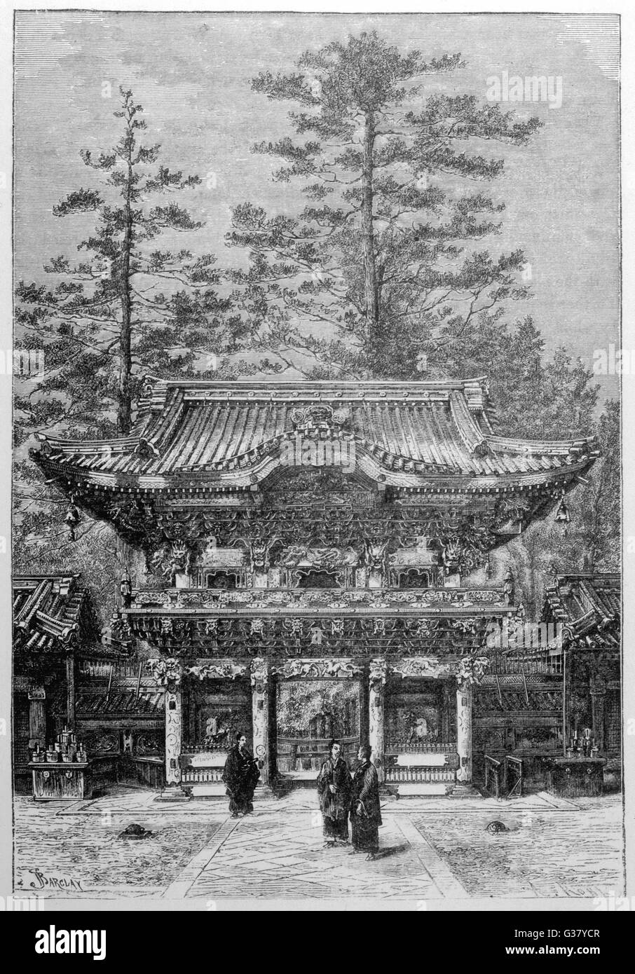 Japan temples, Japanese pagoda buildings Kyoto - Stock Illustration  [67895853] - PIXTA