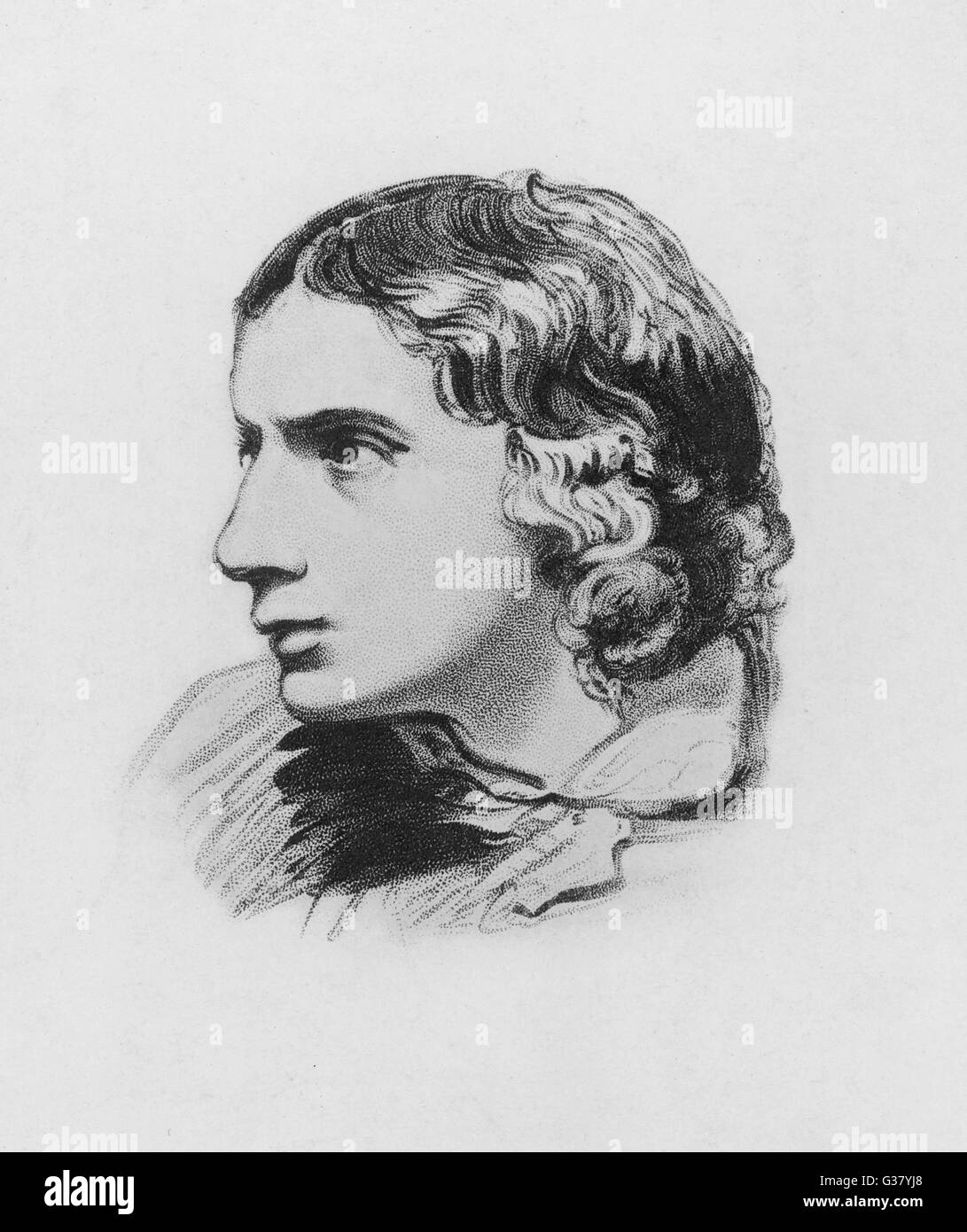 John Keats(1795-1821), English poet. Stock Photo