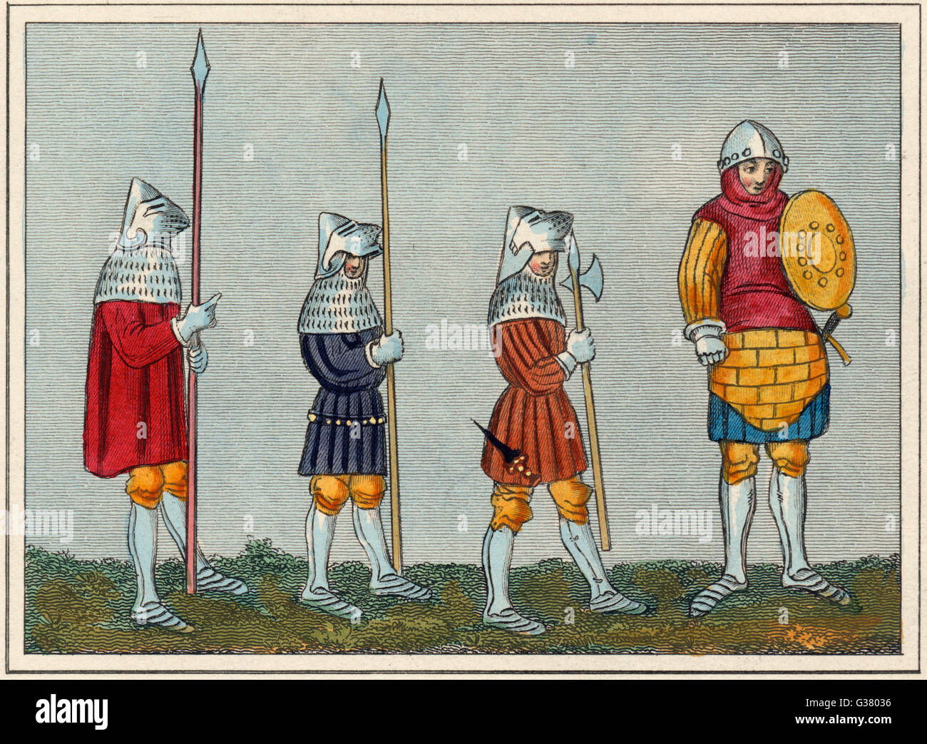 14th Century Soldiers Stock Photo