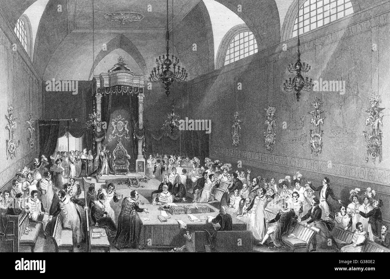 HOUSE OF LORDS,1831 Stock Photo Alamy