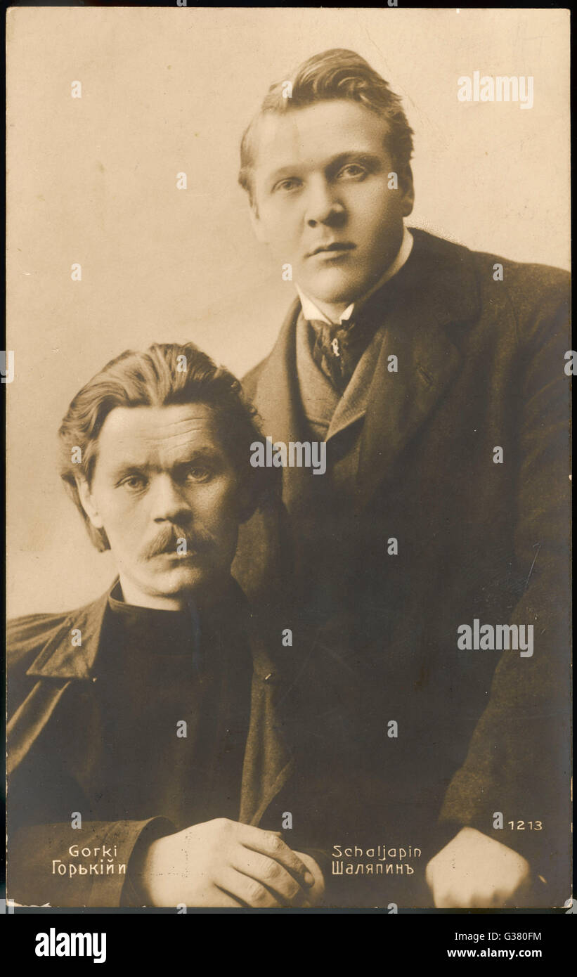 Maxim Gorky And Chaliapin Stock Photo