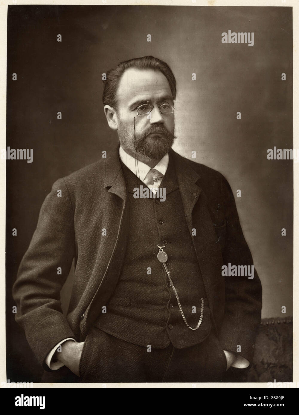 Emile Zola (1840 - 1902) French writer Stock Photo
