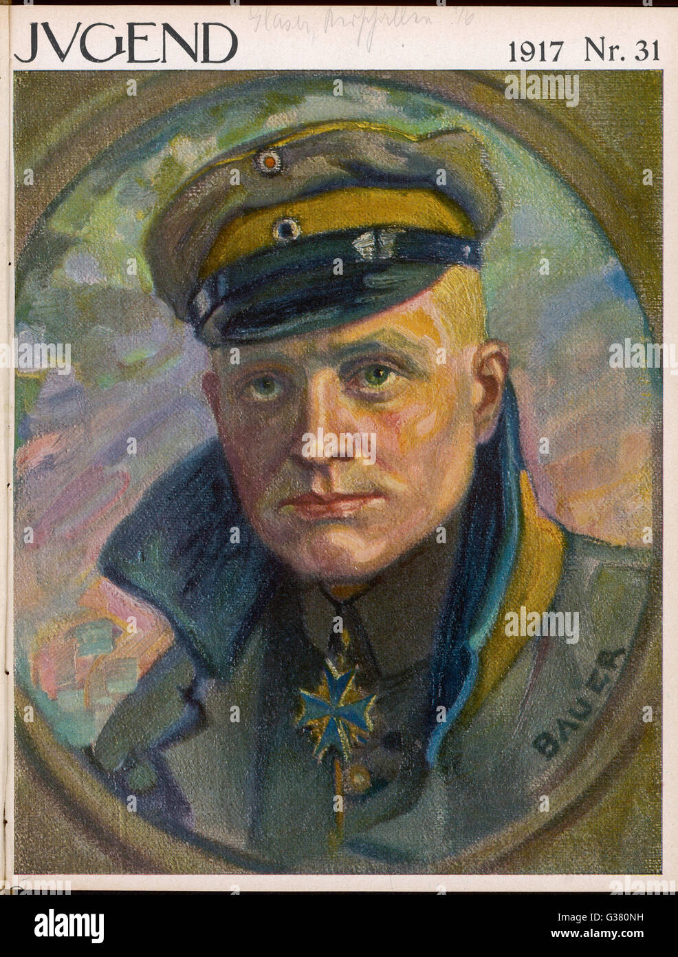 Manfred von Richthofen, German aviator, WW1 Stock Photo