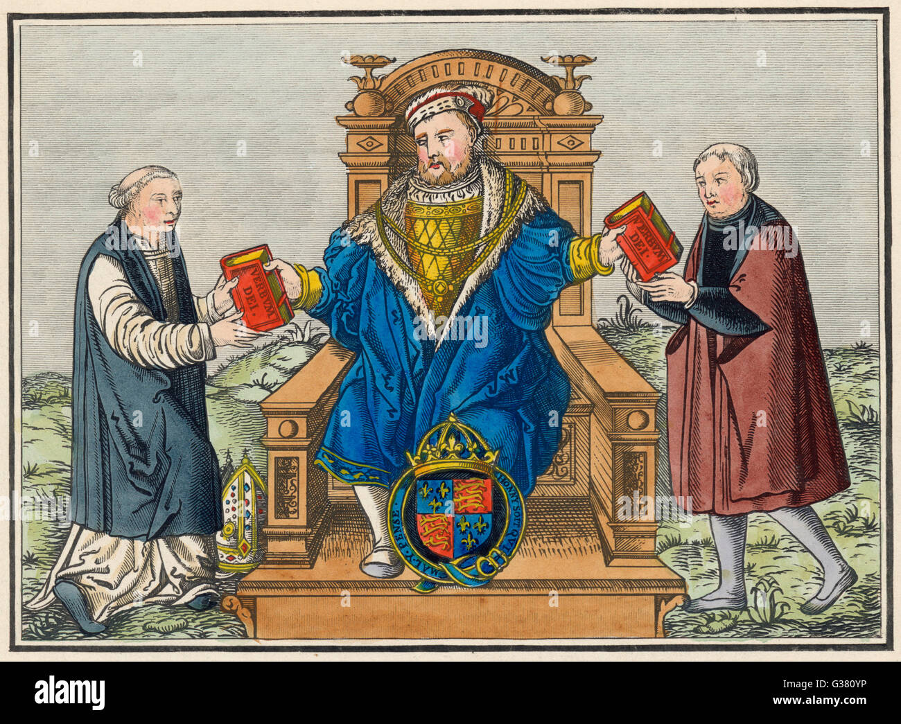 KING HENRY VIII (1491 1547) King of England 1509 1547 with Cranmer
