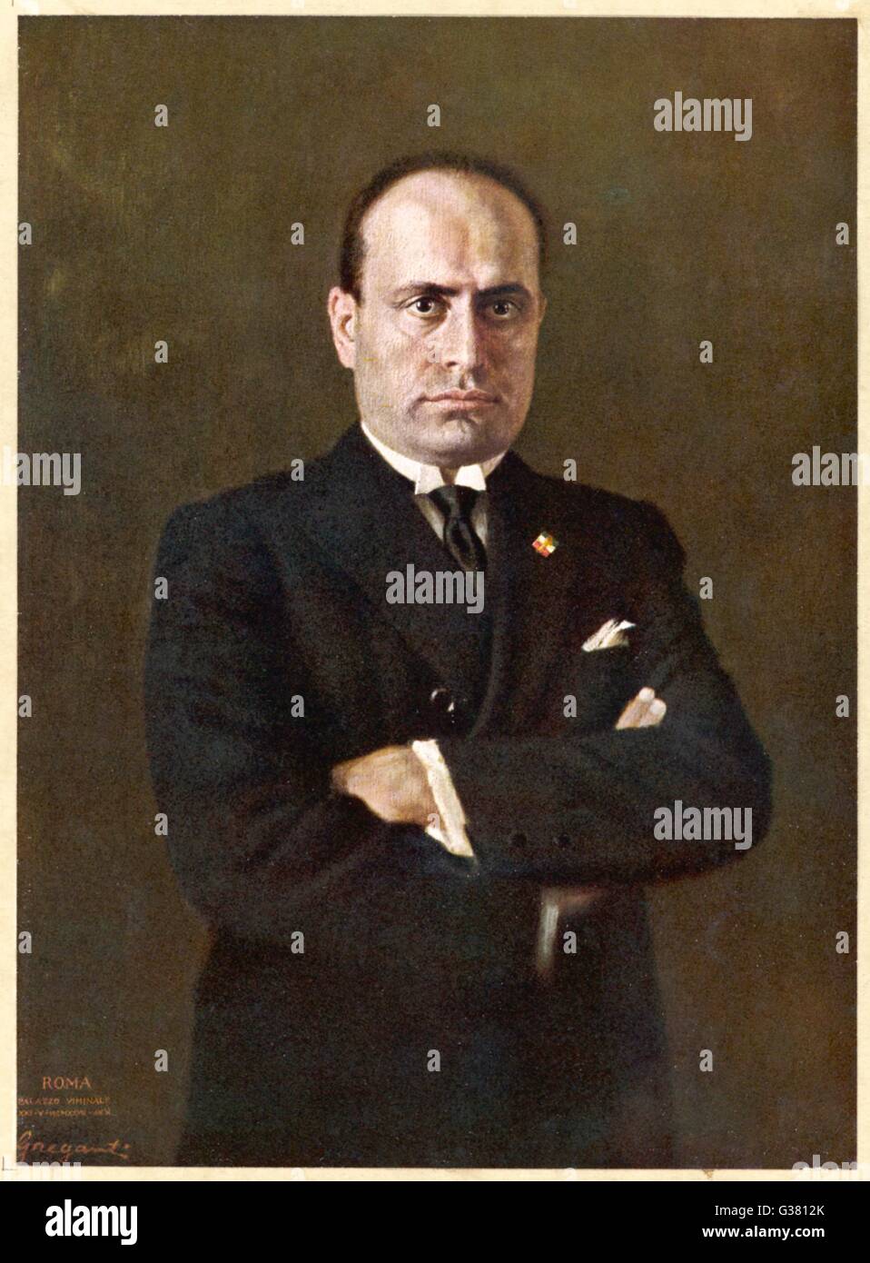 BENITO MUSSOLINI  Italian dictator in 1932     Date: 1883 - 1945 Stock Photo