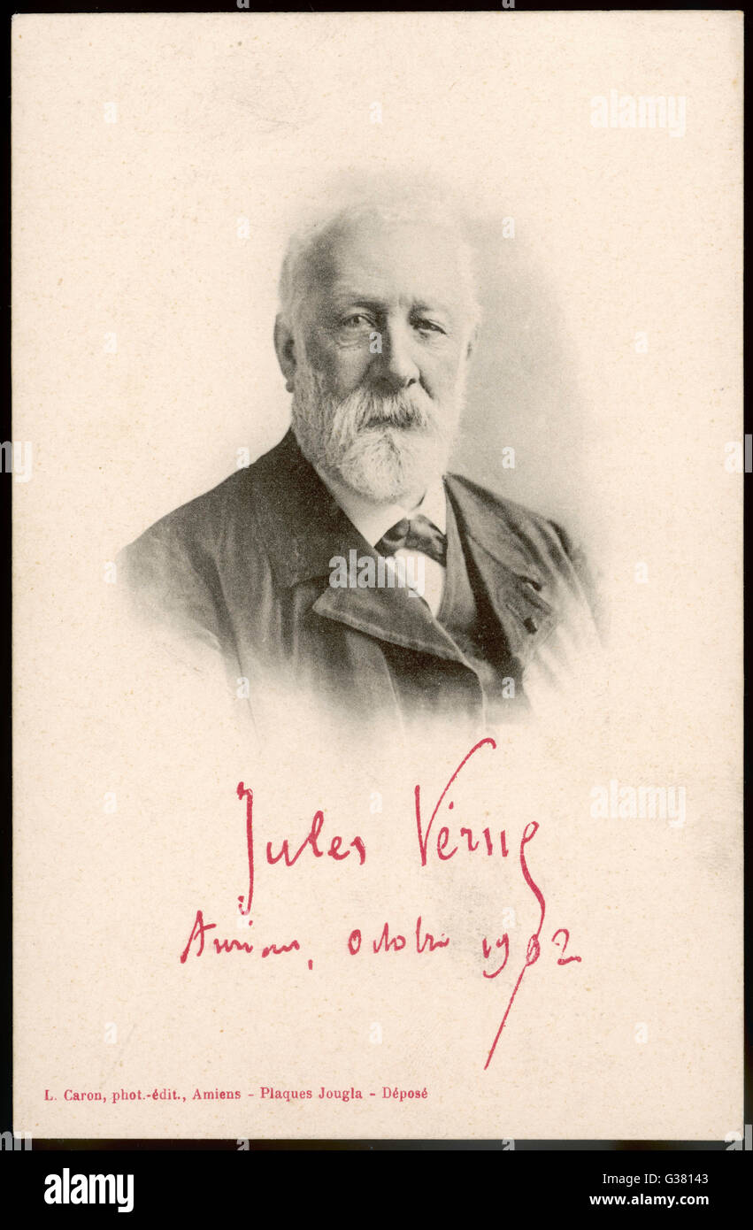 JULES VERNE  French science fiction  writer, in 1902       Date: 1828 - 1905 Stock Photo