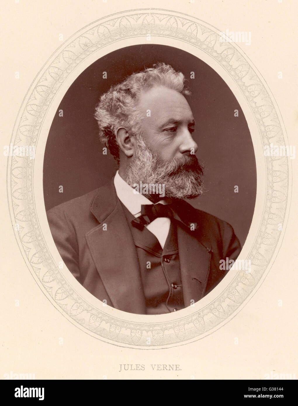 JULES VERNE  French science fiction  writer, in 1877       Date: 1828 - 1905 Stock Photo