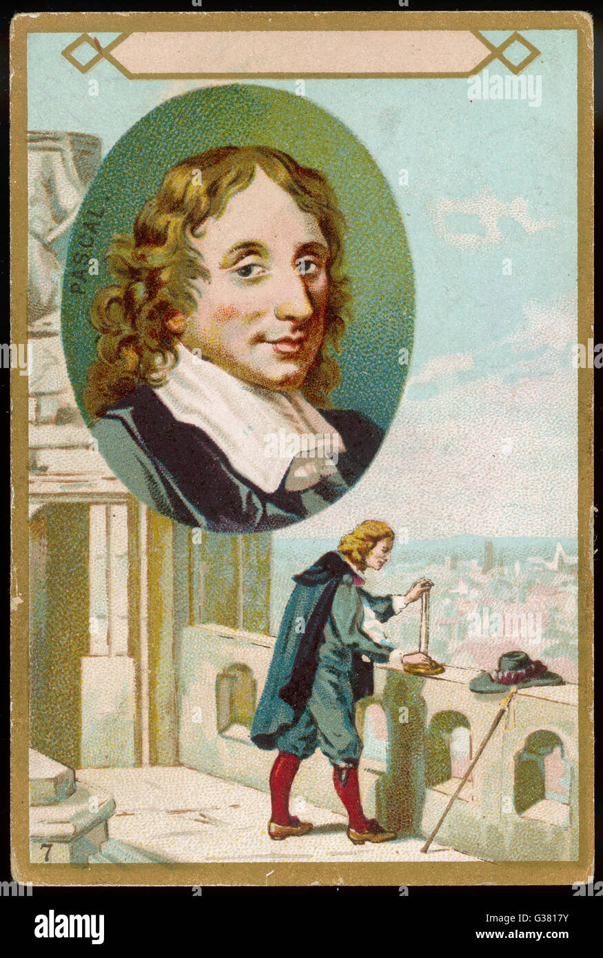 BLAISE PASCAL  French scientist and  philosopher       Date: 1623 - 1662 Stock Photo