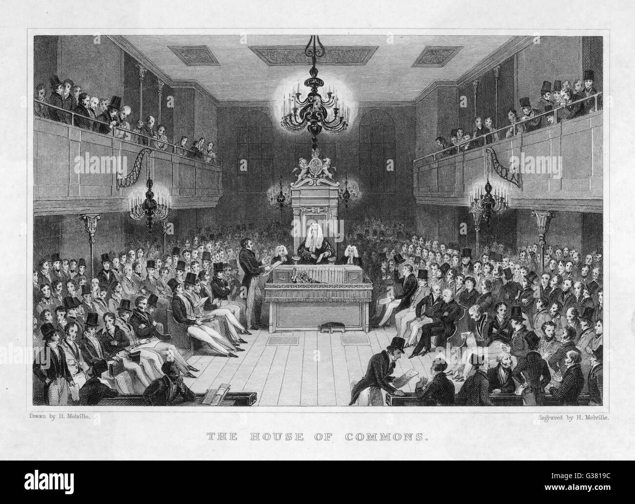 House of Commons - 1832 Stock Photo