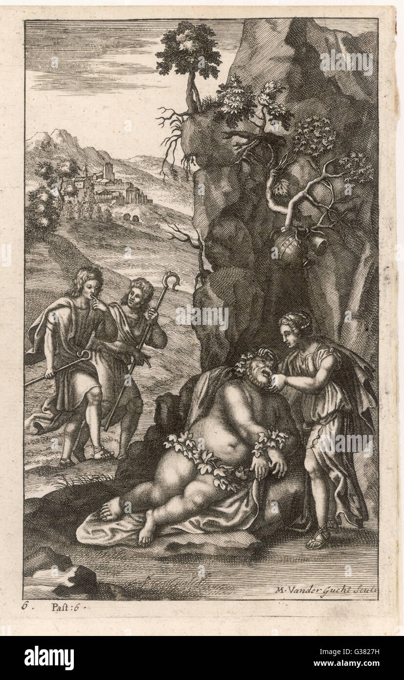 Honouring Bacchus.          Date: First published: 29 BC Stock Photo