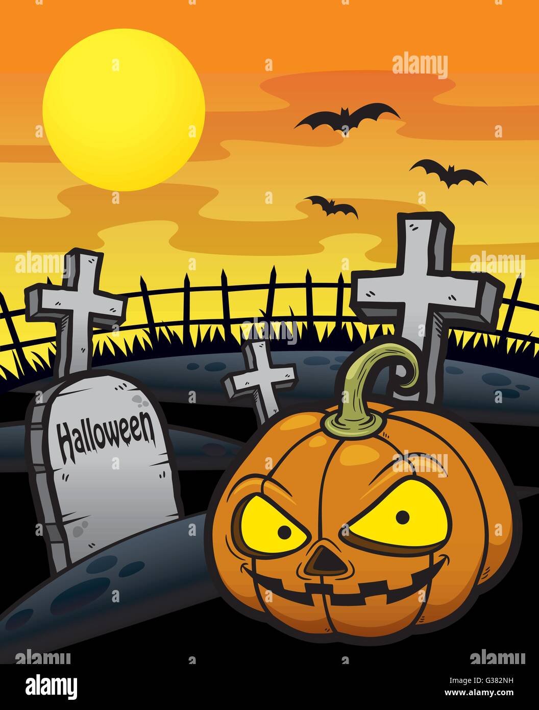 Vector illustration of Halloween Pumpkin background Stock Vector Image ...