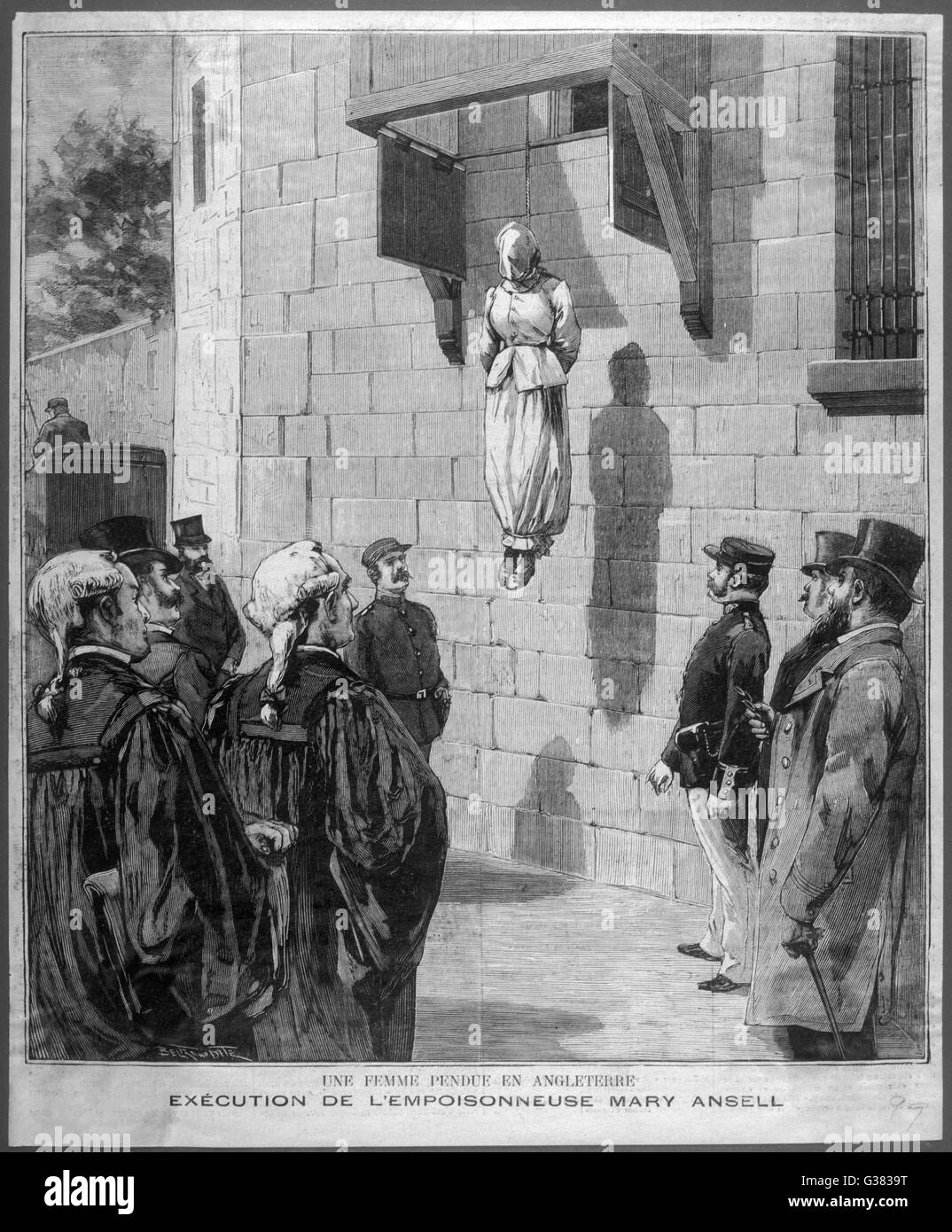 Mary Ansell Hanged Stock Photo