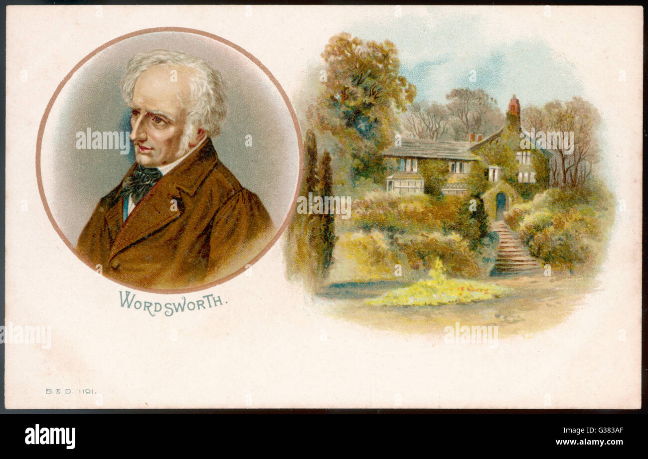 WILLIAM WORDSWORTH  English writer, in later life       Date: 1770 - 1850 Stock Photo