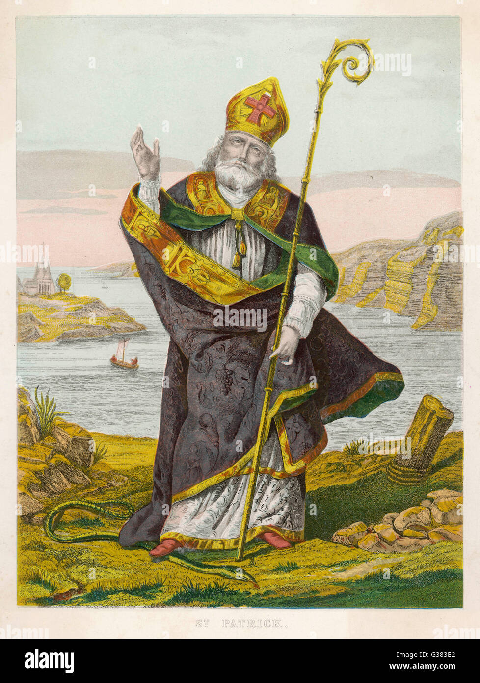 Saint Patrick (390? 461?) patron saint of Ireland Stock Photo Alamy