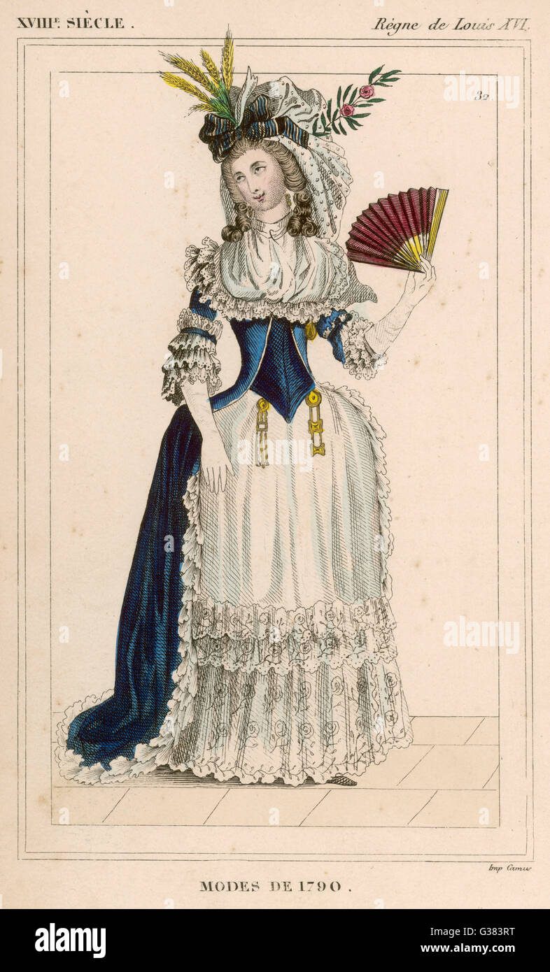 COSTUME/WOMAN, 1790 Stock Photo