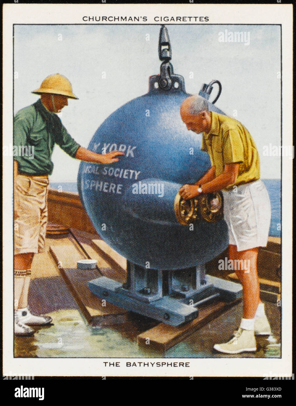 Professor beebe his bathysphere date High Resolution Stock Photography