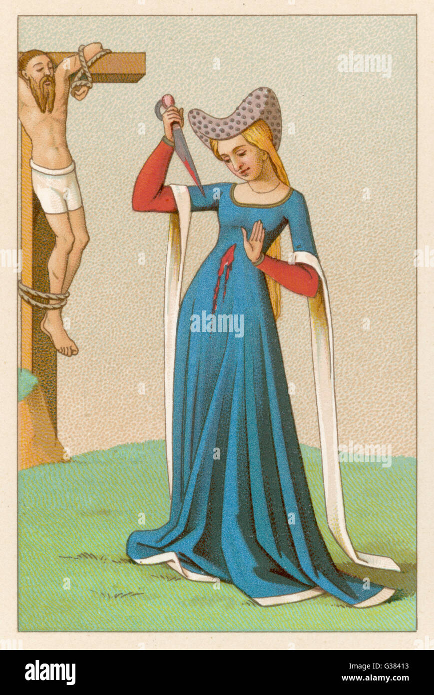Medieval Suicide Stock Photo
