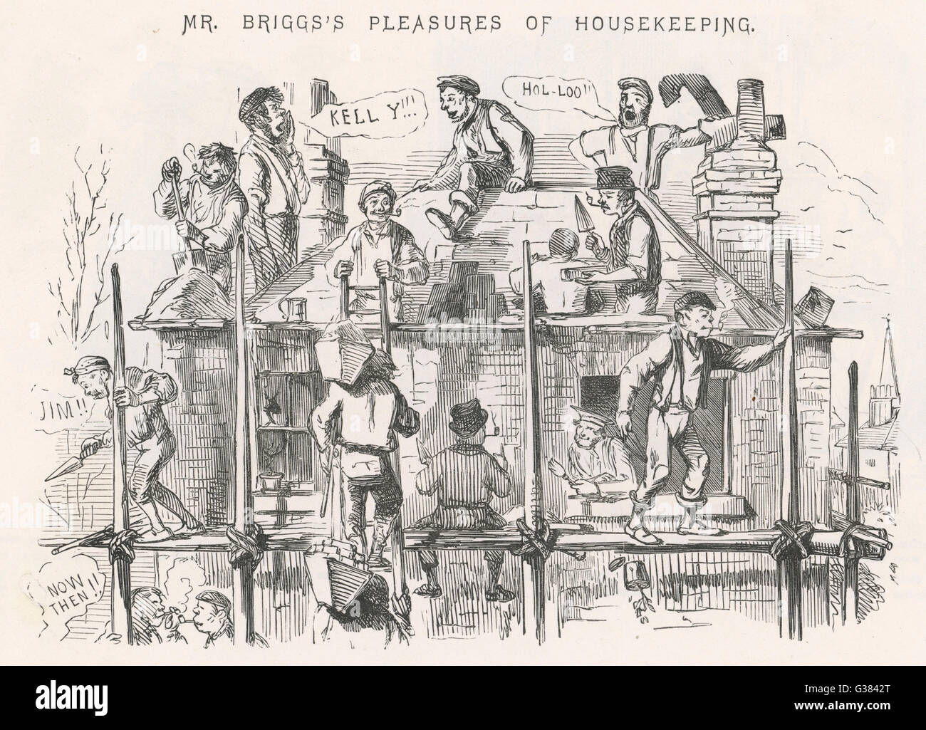 Cartoon, Mr Briggs's Pleasures of Housekeeping Stock Photo