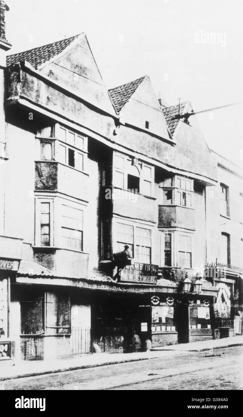 'The Lamb Inn', Bristol, (demolished 1905) scene of a classic outbreak