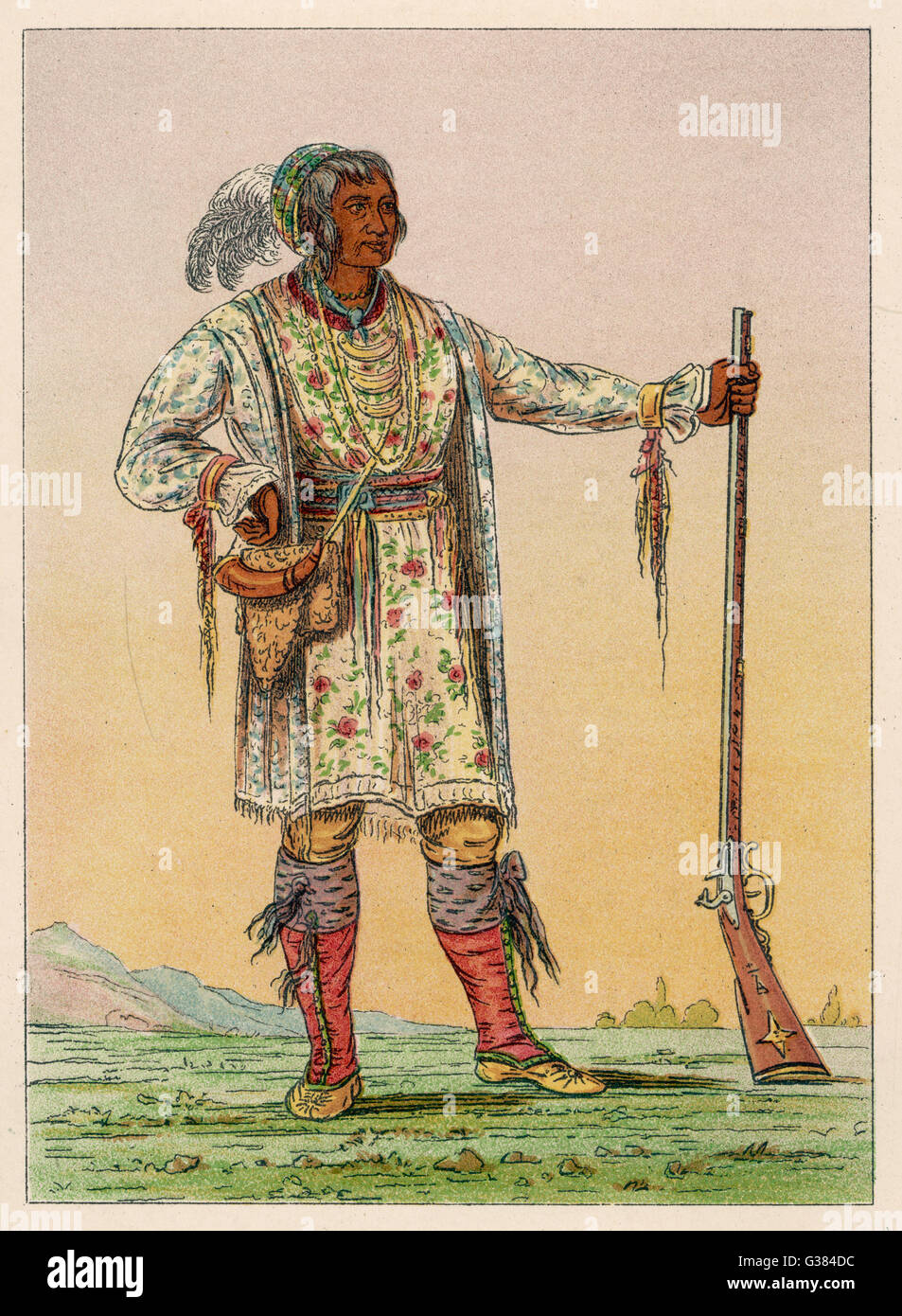 Chief of the Seminoles in  Florida during the Seminole  War        Date: 1804? - 1838 Stock Photo