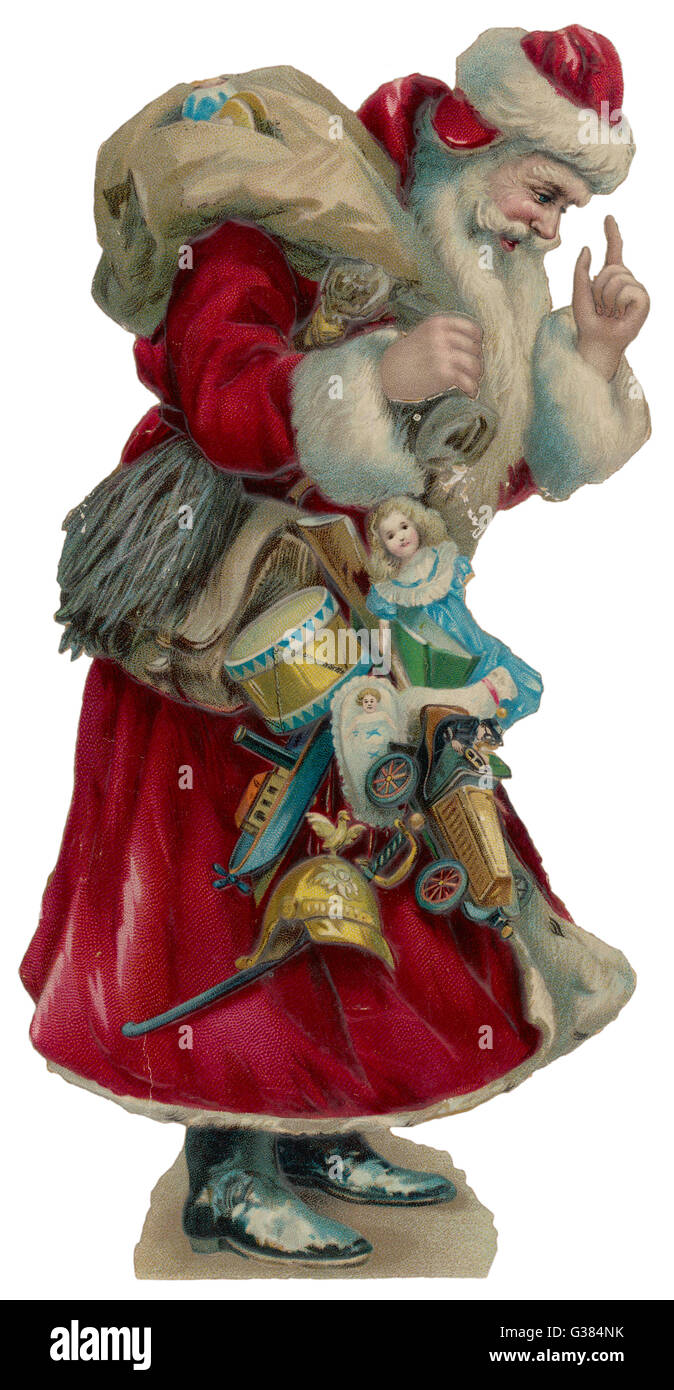Santa and Toys Stock Photo - Alamy