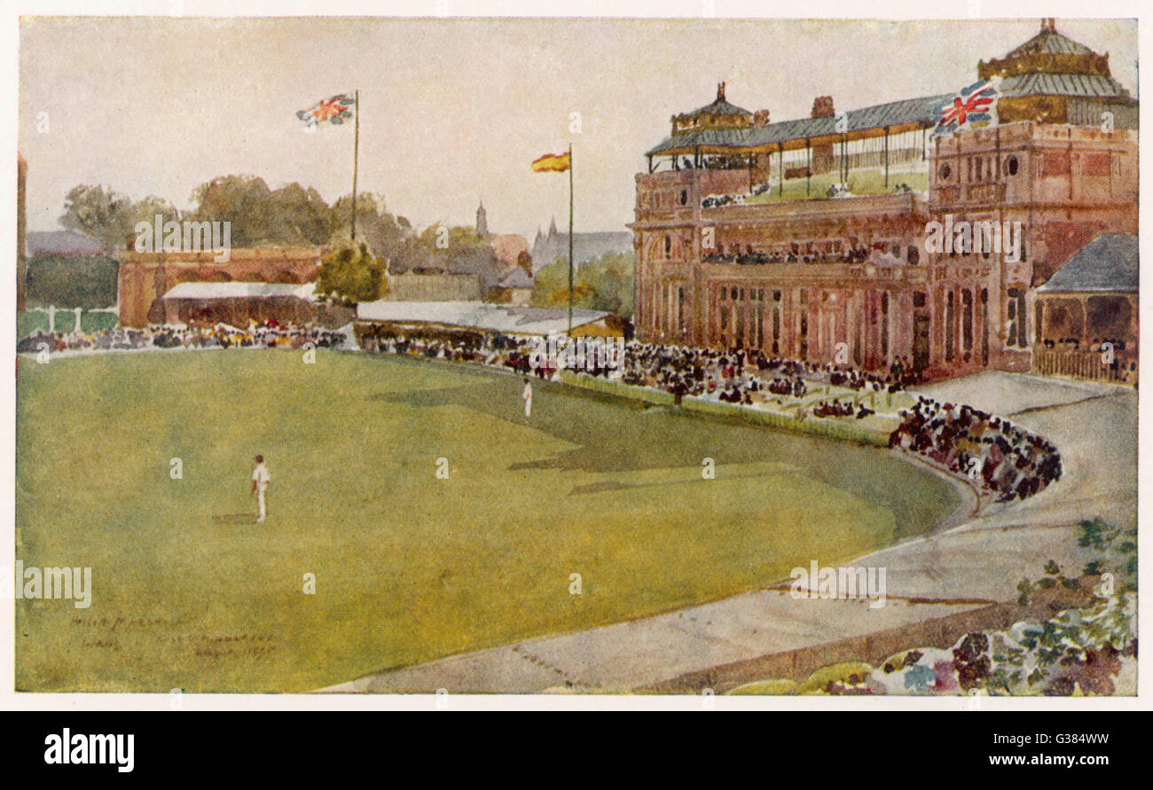 The pavillion at Lord's Cricket Ground, London.     Date: circa 1895 Stock Photo