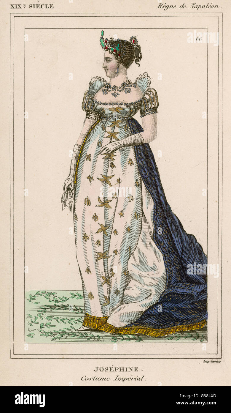 MARIE JOSEPHE ROSE TASCHER French Empress in Imperial costume. Date