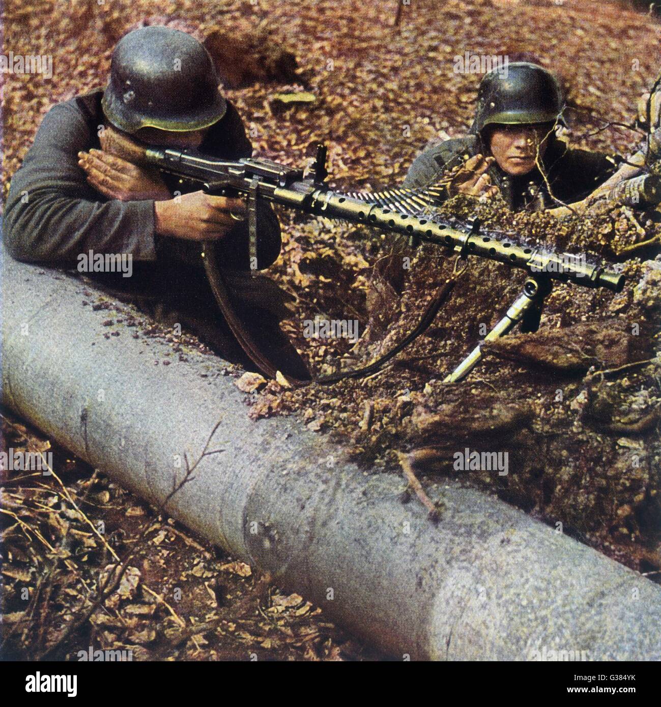 MACHINE GUN/WW2 GERMAN Stock Photo