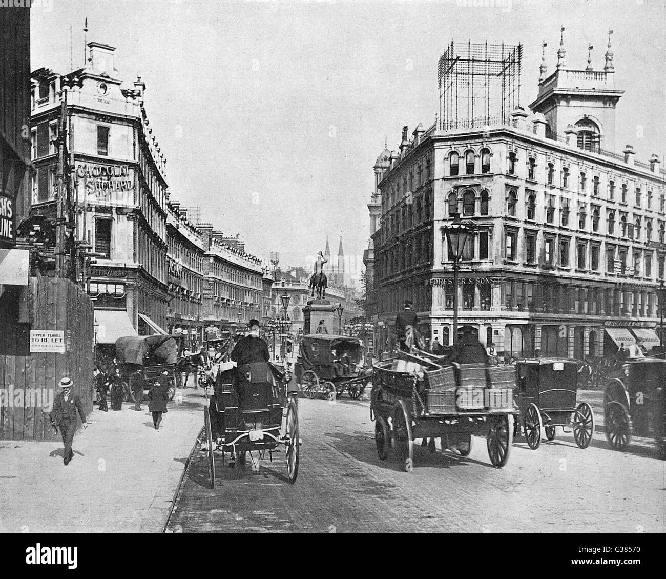 Holborn Circus 1895 Stock Photo Alamy