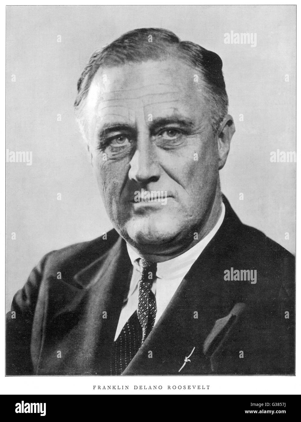 FRANKLIN DELANO ROOSEVELT  32nd President of the USA in the year of his election       Date: 1882 - 1945 Stock Photo