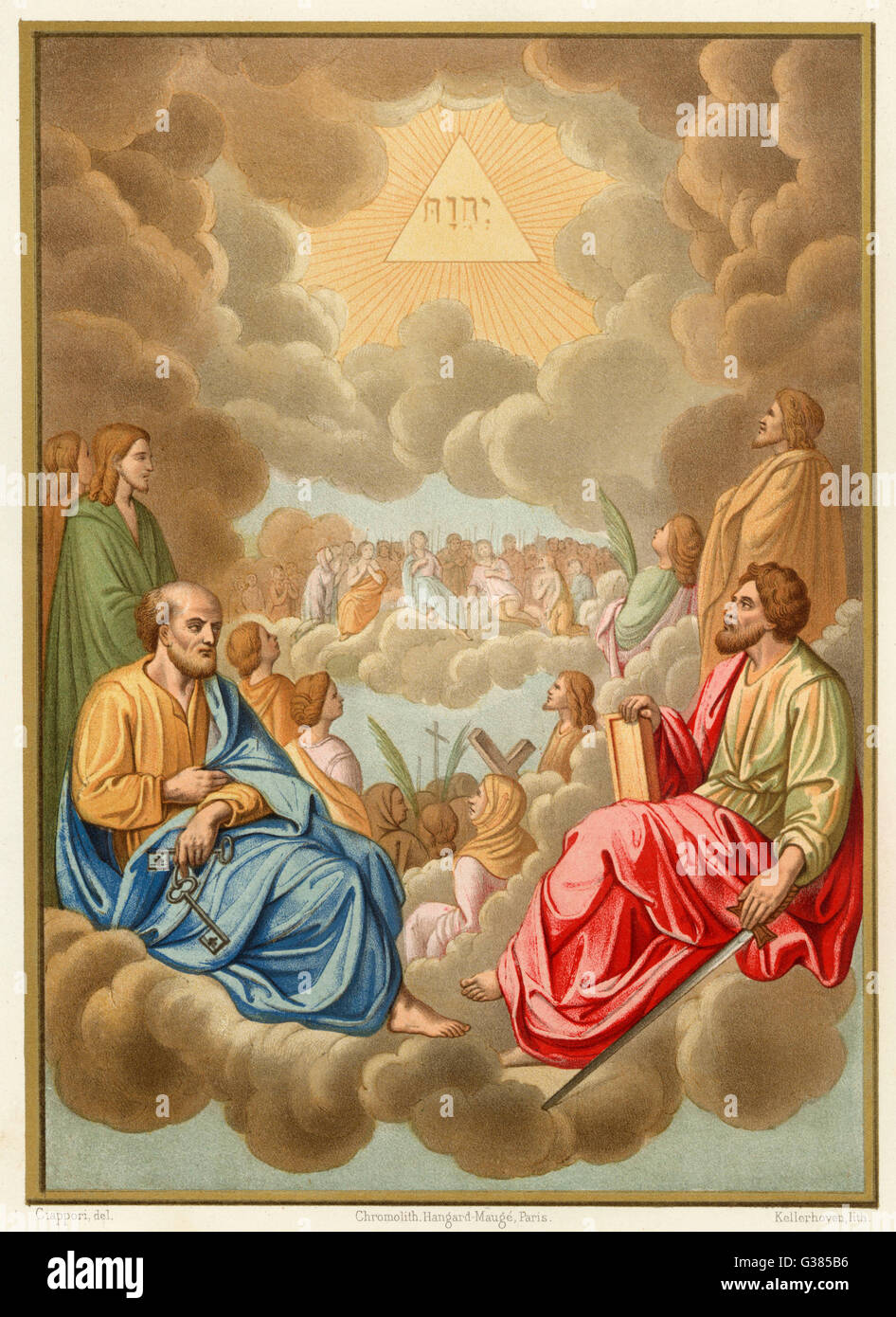 SAINTS IN HEAVEN Stock Photo