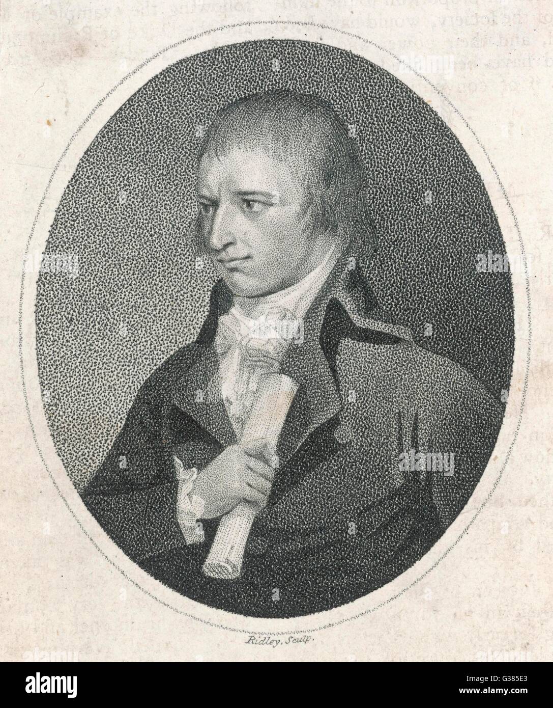 JOHN THELWALL  English writer, reformer and  lecturer on elocution.       Date: 1764 - 1834 Stock Photo