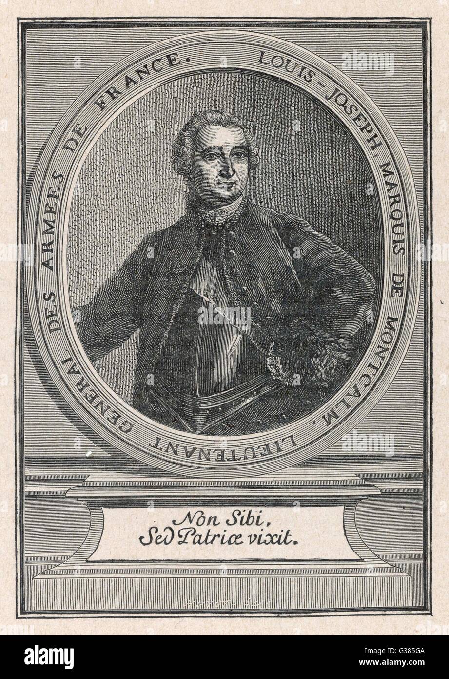 LOUISJOSEPH, marquis de MONTCALMGOZON French commander in Canada Date