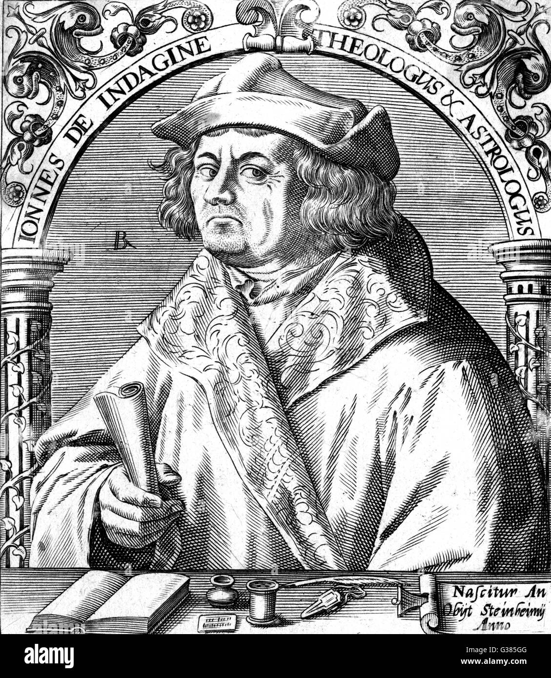 JOHANNES VON HAGEN INDAGINE  German theologian  and astrologer       Date: flourished 16th Century Stock Photo