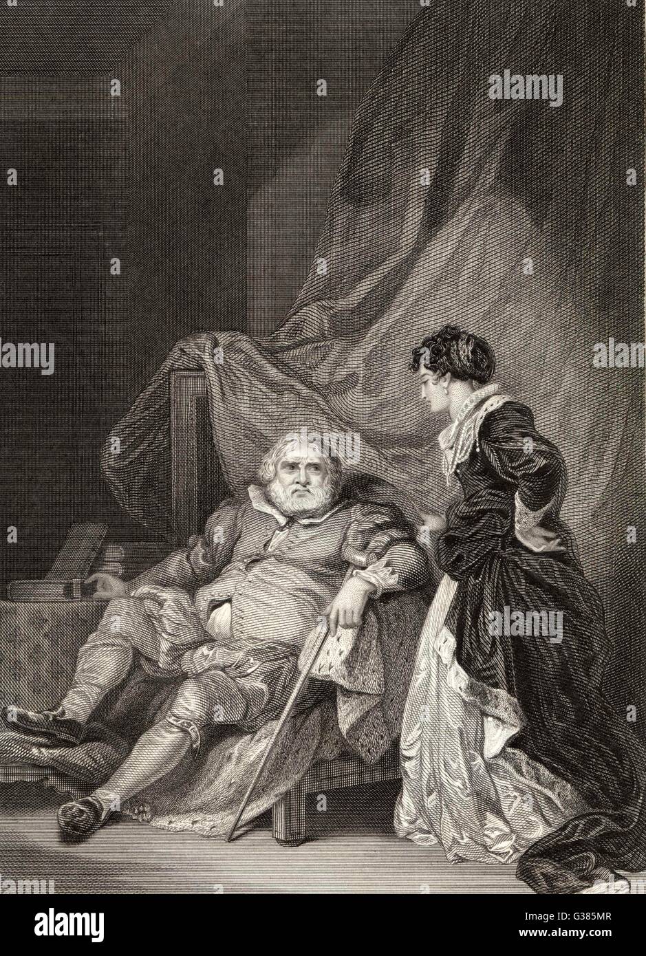 King Henry VIII and Catherine Parr Stock Photo