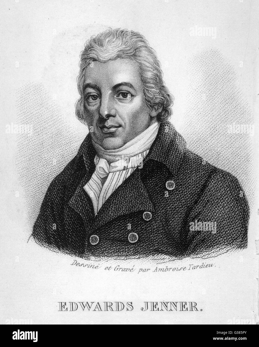 EDWARD JENNER Physician and pioneer of vaccination Date: 1749 - 1823 Stock  Photo - Alamy
