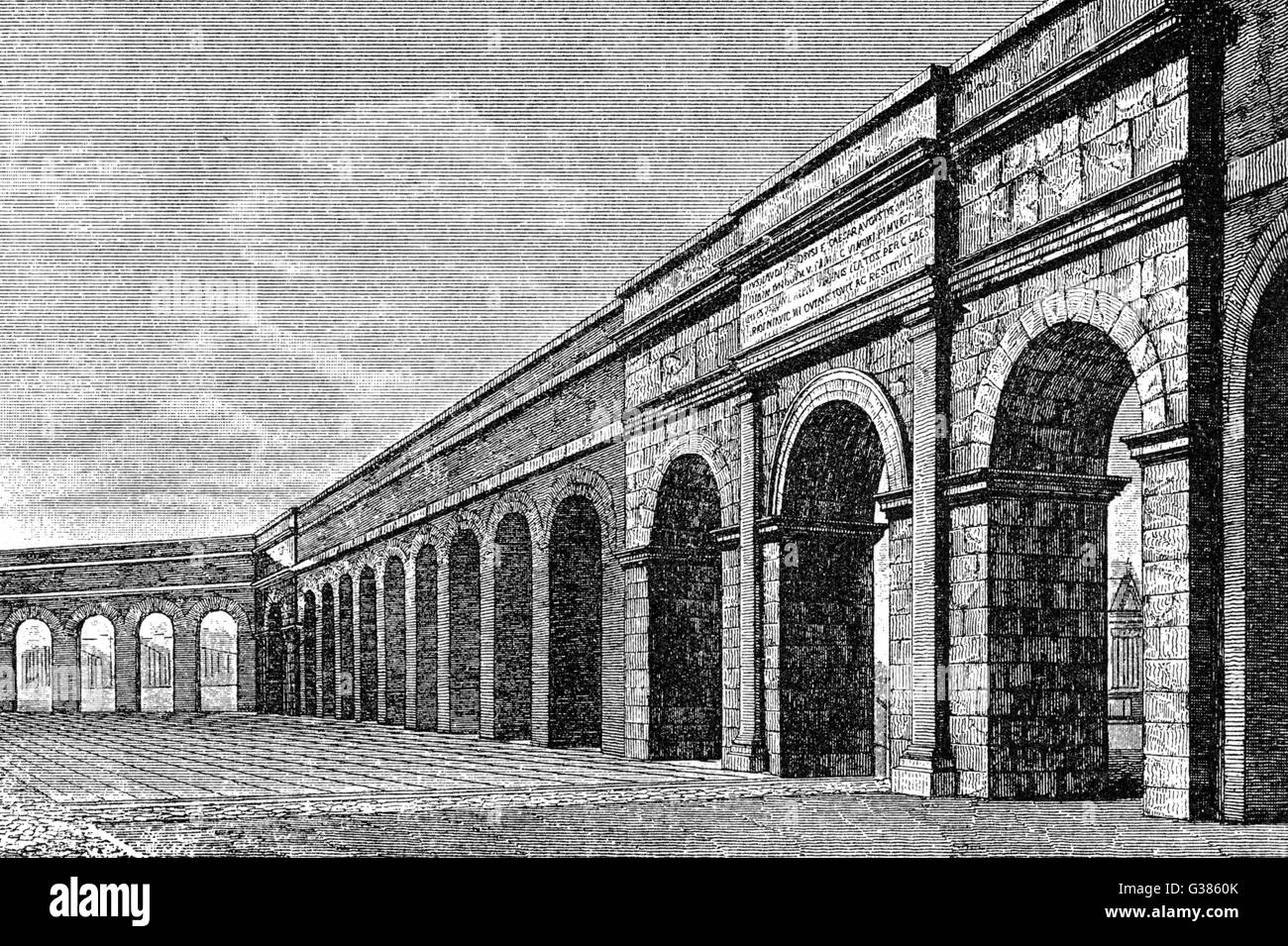 AQUEDUCT OF AQUA VIRGO Stock Photo