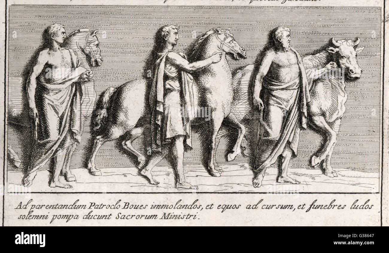 The funeral rites of Patroclus Stock Photo Alamy