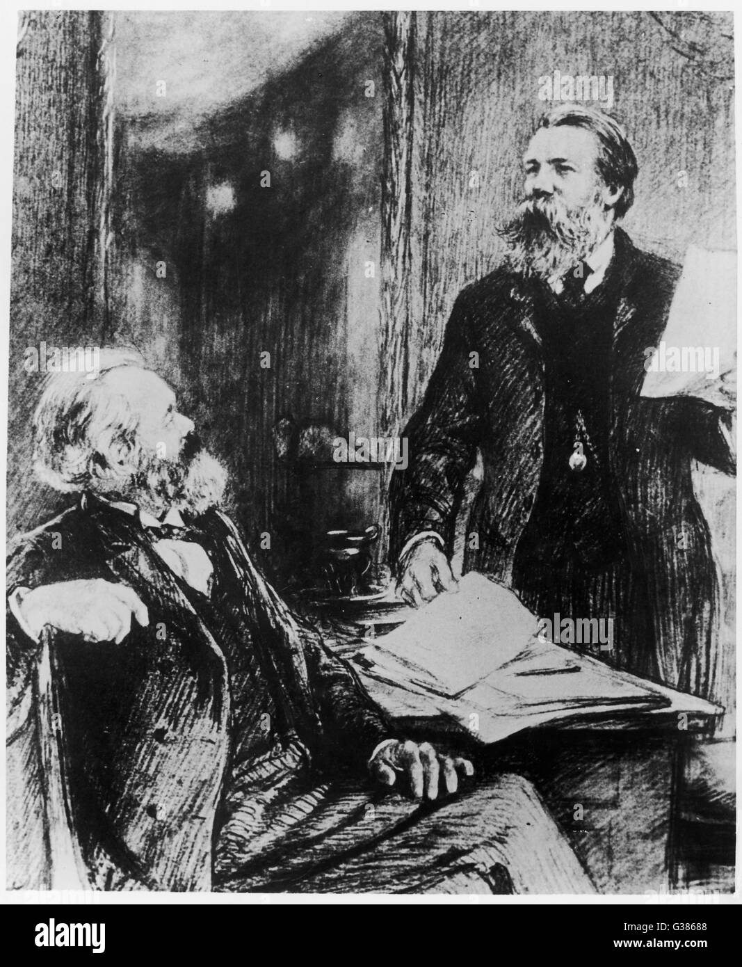 KARL MARX  German political theorist working on Das Kapital with Engels      Date: 1819 - 1883 Stock Photo